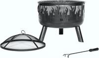 Buschbeck Feuerschale Faya, &Oslash;xH: 53x55 cm, mit Funkenschutzhaube und Grillrost