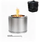 relaxdays Feuerschale ohne Rauch 40,5 x 49 cm, (3-St)