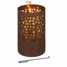 relaxdays Feuerkorb Feuertonne Rostoptik, (3-St)