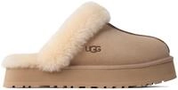 Hausschuh UGG "W DISQUETTE", Damen, Gr. 5 (36), beige (sand), Lammfell, Veloursleder,