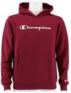Champion Kapuzenpullover Hoodie Big Logo Print (gef&uuml;ttert) weinrot/weiss Kinder