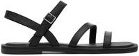 TOMS Kira Schwarz Leder-Riemchensandale Riemchensandale