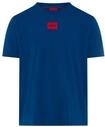 T-Shirt HUGO "Diragolino", Herren, Gr. L, blau (open blau497), Single Jersey,