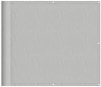 vidaXL Balkonsichtschutz Balkonabdeckung Hellgrau 90x600 cm 100 % Polyester-Oxford