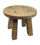 Spetebo Blumenhocker Holz Blumenhocker rund - 25 x 20 cm, Deko Pflanzen Hocker mit 4