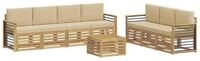 vidaXL Gartenlounge-Set Sofagarnituren Massivholz, (8-tlg)