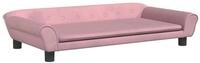 vidaXL Kindersofa, Kinder Schlafsofa Rosa 100x50x26 cm Samt