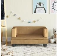 vidaXL Kindersofa, Kindersofa Braun 60x40x30 cm Samt