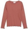 Minymo Longsleeve MITshirt Langarmshirt unifarben mit Strick-Optik