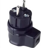 Bachmann Vollgummi Winkelstecker Stromadapter, 0 cm, IP44, schwarz, 740.017
