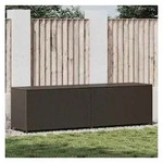 furnicato Gartenbox Aufbewahrungsbox Poly-Rattan Braun 200x50x60 cm...