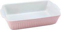 CreaTable Auflaufform Pastell Kitchen, Steinzeug, (1-St), klassisches Streifenrelief,