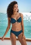 B&uuml;gel-Bikini BUFFALO, Damen, Gr. 42, Cup C, blau (dunkel petrol), Obermaterial: 91%