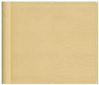 vidaXL Balkonsichtschutz Balkonabdeckung Sandfarben 90x1000 cm 100% Polyester-Oxford