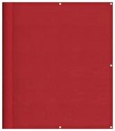 vidaXL Balkonsichtschutz Balkon-Sichtschutz Rot 120x800 cm 100% Polyester-Oxford