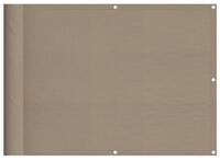 vidaXL Balkonsichtschutz Balkonabdeckung Taupe 75x800 cm 100 % Polyester-Oxford