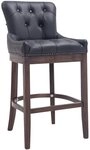 CLP Barhocker Lakewood Echtleder (1 St), gepolstert antik dunkel