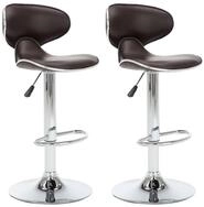 vidaXL Barhocker Barhocker 2 Stk. Braun Kunstleder (2 St)