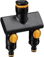 Fiskars Font&auml;nenaufsatz Fiskars 1070577 Comfort 2-Wege-Verteiler mit Regulierventil