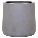 VIVANNO Blumentopf Fiberglas VEKRA Rund - Betongrau Beton-Design (1 St), 55x50...