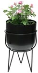 DanDiBo Blumenhocker mit Topf Metall Schwarz 42,5 cm Blumenhocker 96151,...