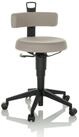 hjh OFFICE Arbeitshocker TOP WORK FLEX B&uuml;rostuhl Stoff H&ouml;he 74.0 - 86.0 cm,