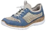Rieker Slip-On Sneaker Slipper, Freizeitsneaker, Halbschuh mit Schnellverschluss blau