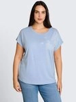 TOM TAILOR PLUS T-Shirt T-Shirt Plus Size - T-Shirt mit Leinenanteil