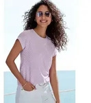 Vivance Kurzarmshirt mit modischem Jacquard-Muster aus hochwertiger Qualit&auml;t...