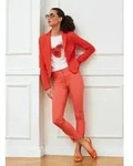 MADELEINE Kurzblazer Kurzer Jerseyblazer mit Reverskragen Uni-Design mit...