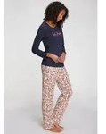 Vivance Dreams Pyjama (2 tlg) mit sch&ouml;nem Frontprint blau|orange 48/50