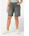 Ulla Popken Bermudas Jeansbermuda Mandy 5-Pocket-Form Komfortbund grau 54