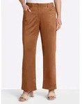 Sheego Jerseyhose Lederimitat-Hose normal braun 40