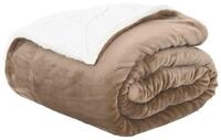 vidaXL Bett&uuml;berwurf &Uuml;berwurfdecke Kamel 220 x 240 cm Fleece