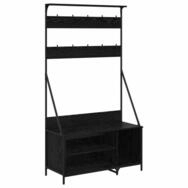 vidaXL Kleiderst&auml;nder Kleiderst&auml;nder mit Regal Schwarz Eichen-Optik 100 x 41...