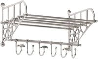 vidaXL Garderobenst&auml;nder Wandgarderobe mit Kleiderhaken Aluminium, (1 St)