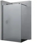 doporro Walk-in-Dusche Duschwand f&uuml;r Dusche Duschabtrennung schwarz Profil Nano
