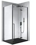 Mai & Mai Eckdusche Duschkabine Duschabtrennung Schwarz 6mm ESG in Klarglas H:...