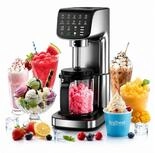 IcyTreat Eismaschine 12-in-1 Eismaschine aus Edelstahl, 500W, 568ml, inkl. 3
