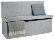 relaxdays Sitzhocker Faltbarer Sitzhocker mit Lehne XL, grau