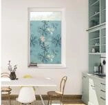 LICHTBLICK ORIGINAL Fensterfolie Fensterfolie selbstklebend, Sichtschutz, Aqua Floral