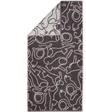 Caw&ouml; Badet&uuml;cher Handtuch Cute Cats Katze Basalt Platin (50x100cm)