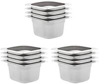 vidaXL Thermobeh&auml;lter Gastronormbeh&auml;lter 12 Stk. GN 1/6 100 mm Edelstahl,...