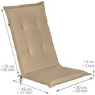Beautissu Hochlehnerauflage Gartenstuhlauflage Loft HL Natur, 120x50x6cm, Polster