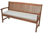 Beautissu Bankauflage Bankauflage Base BK, 120x48x5cm, Hellgrau, waschbare...