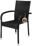 Casaria Gartenstuhl, Stapelbar Wetterfest Polyrattan Outdoor 160kg Garten...