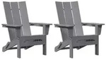 vidaXL Gartenstuhl Gartenstuhl 2 pcs Hellgrau 80,5 x 74,5 x 92 cm Polyethylen (2 St)