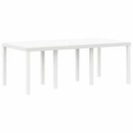 vidaXL Gartentisch Gartentisch Wei&szlig; 200 x 100 x 73 cm Poly-Rattan (1-St)
