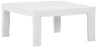 vidaXL Gartentisch Lounge-Gartentisch Kunststoff Wei&szlig; (1-St)