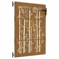 vidaXL Gartentor Gartentor 85x125 cm Cortenstahl Bambus-Design